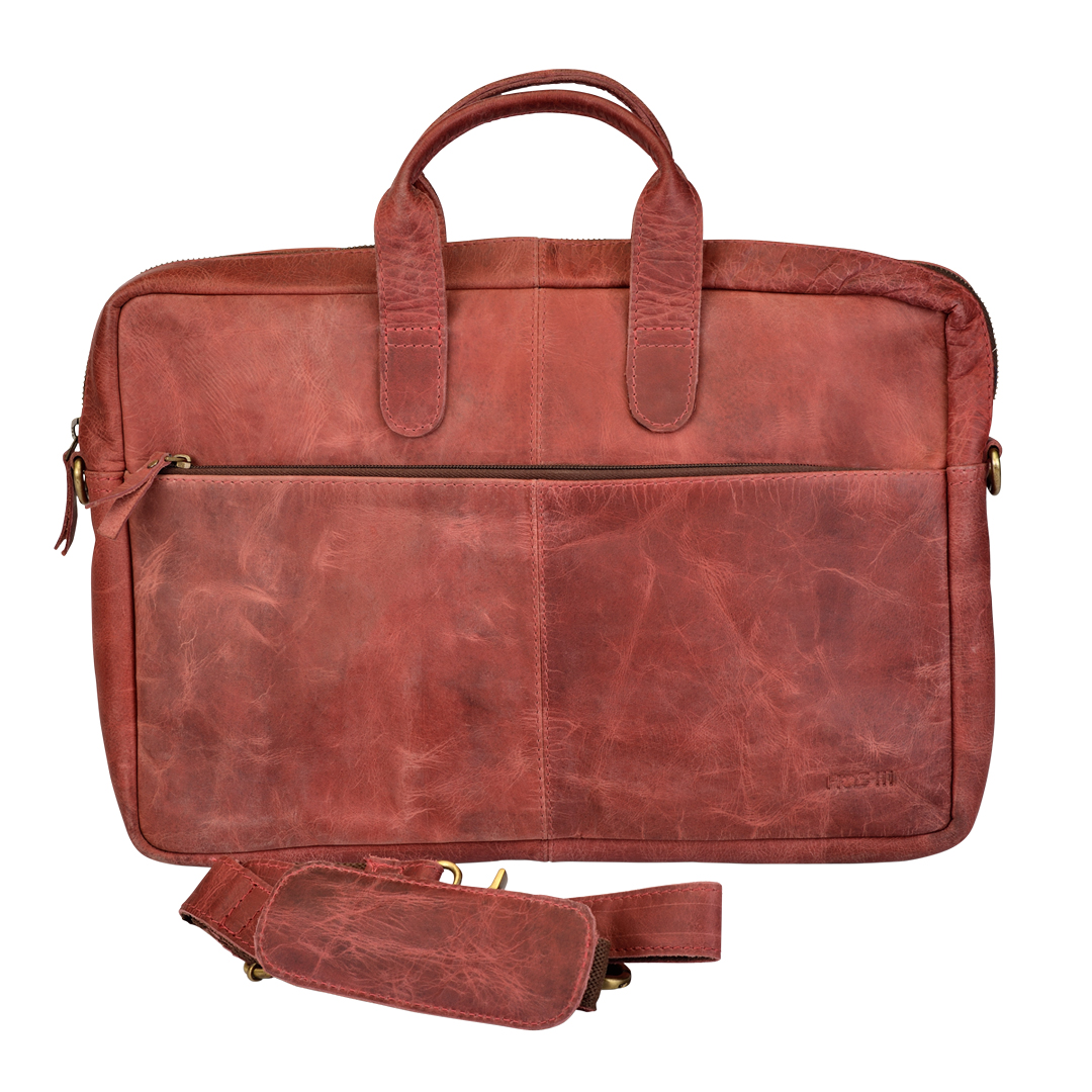WILDHORN® Classic Leather 15 inch Laptop Messenger Bag for Men I Offic